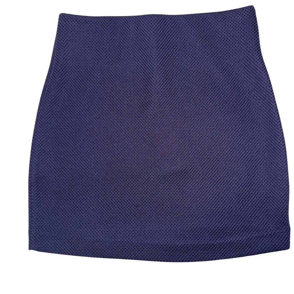 BCBGeneration Navy Blue Textured Knit Mini Skirt XS NEW - Picture 4 of 7
